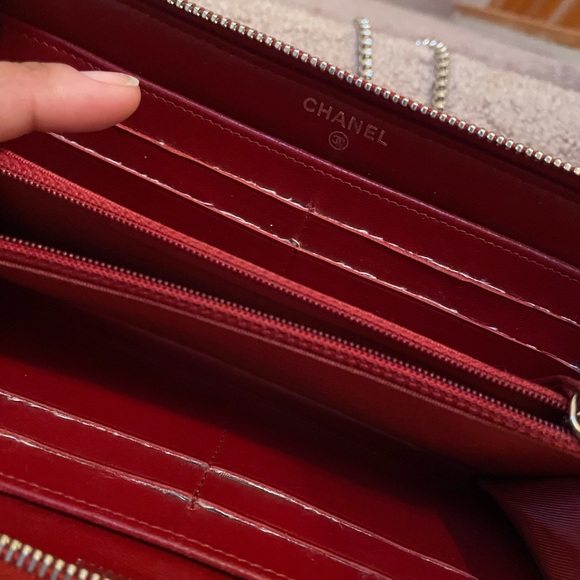 Red Quilted Chanel Lambskin WOC - Picture 5 of 7